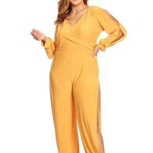 Sliced Side Wrap Jumpsuit